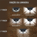 Luminária de Parede com Placa Solar - Frete Grátis