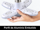 Lâmpada Led Dobrável com Ventilador e Controle Remoto