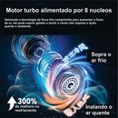 Ventilador de Pescoço Suspenso Sem Hélices, Ar Condicionado Portátil, USB Tipo C, Display Digital LED