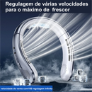 Ventilador de Pescoço Suspenso Sem Hélices, Ar Condicionado Portátil, USB Tipo C, Display Digital LED
