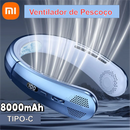 Ventilador de Pescoço Suspenso Sem Hélices, Ar Condicionado Portátil, USB Tipo C, Display Digital LED