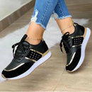 Tênis Plataforma Feminino Casual em Couro Confortável-Campcenter-Calçados