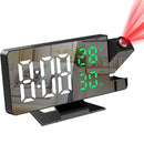 Despertador Digital LED com Projeção de Hora e Temperatura – Relógio com Snooze