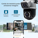 Câmera de Vigilância Externa Wi-Fi à Prova D'água - ICSEE Sem Fio HD 4MP - FRETE GRÁTIS