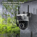 Câmera de Vigilância Externa Wi-Fi à Prova D'água - ICSEE Sem Fio HD 4MP - FRETE GRÁTIS