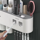 Suporte de Parede para Escova de Dentes com Espremedor de Creme Dental Automático- Campcenter-banheiro