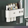 Suporte de Parede para Escova de Dentes com Espremedor de Creme Dental Automático- Campcenter-banheiro
