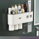 Suporte de Parede para Escova de Dentes com Espremedor de Creme Dental Automático- Campcenter-banheiro