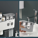 Suporte de Parede para Escova de Dentes com Espremedor de Creme Dental Automático- Campcenter-banheiro