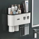 Suporte de Parede para Escova de Dentes com Espremedor de Creme Dental Automático- Campcenter-banheiro
