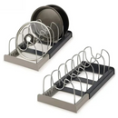 Suporte de Tampa de Panela Escalável Organizador de Cozinha para Armário e Gavetas- Campcenter-Cozinha