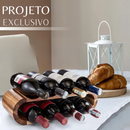 Suporte de Vinho de Madeira para Garrafas Cozinha ou Bancada-Campcenter-Cozinha
