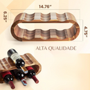 Suporte de Vinho de Madeira para Garrafas Cozinha ou Bancada-Campcenter-Cozinha
