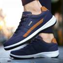 Tênis Masculino Casual de Couro Impermeável e Confortável-Campcenter-Calçados