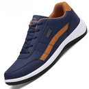 Tênis Masculino Casual de Couro Impermeável e Confortável-Campcenter-Calçados