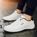 Tênis Masculino Casual de Couro Impermeável e Confortável-Campcenter-Calçados