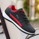 Tênis Masculino Casual de Couro Impermeável e Confortável-Campcenter-Calçados