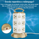 Tomada Tipo Torre Protetora de Sobrecarga de Cabos com 12 Saídas, 3 USB